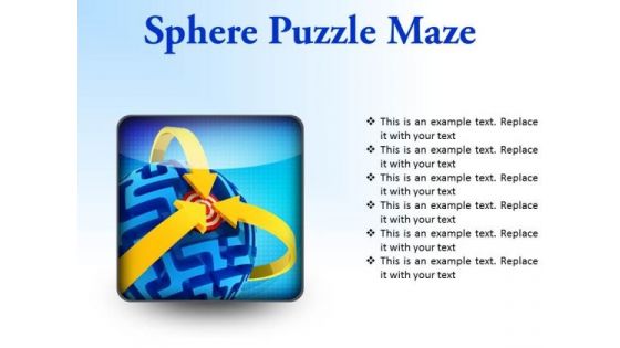 Sphere Maze Puzzle Business PowerPoint Presentation Slides S