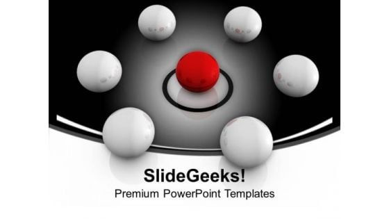 Spheres In Circle Leadership PowerPoint Templates Ppt Backgrounds For Slides 1212