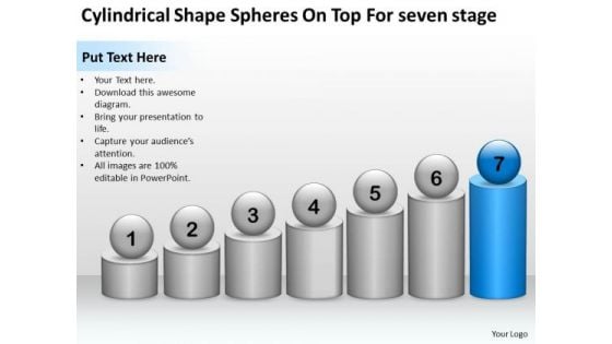 Spheres On Top For Seven Stage Ppt 7 Sample Mission Statements Business Plan PowerPoint Slides