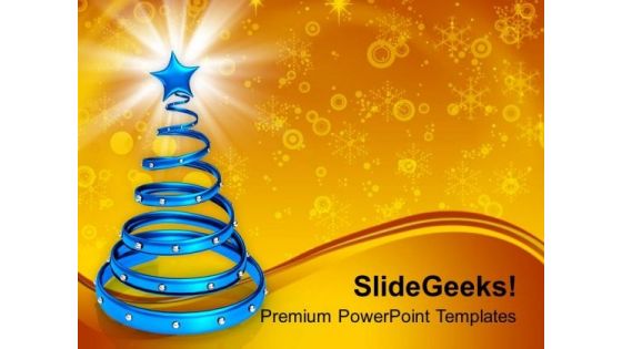 Spiral Christmas Tree With Christmas PowerPoint Templates Ppt Backgrounds For Slides 1112