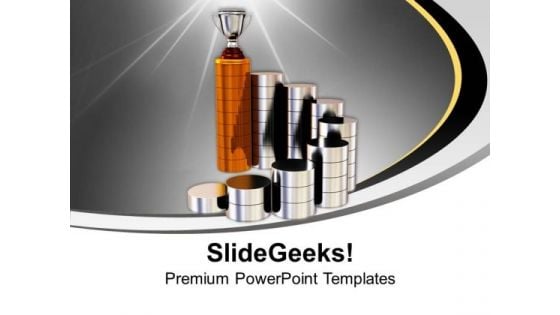 Spiral Stairs And Trophy On The Top Business PowerPoint Templates And PowerPoint Themes 1112