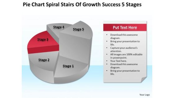 Spiral Stairs Of Growth Success 5 Stages Ppt Ultimate Business Plan Template PowerPoint Slides