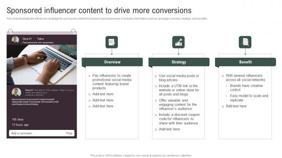 Sponsored Influencer Content Implementing Social Media Tactics For Boosting WOM Topics Pdf