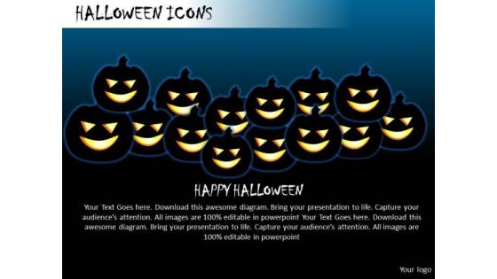 Spooky Halloween Icons PowerPoint Slides And Ppt Diagram Templates