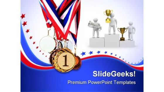 Sports Medals Success PowerPoint Templates And PowerPoint Backgrounds 0711