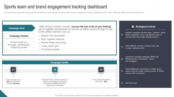 Sports Team And Brand Engagement Tracking Athletic Activities Advertising Program Portrait Pdf