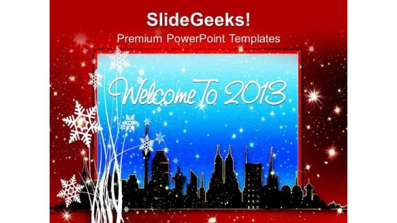 Spread The Wishes Of New Year 2013 PowerPoint Templates Ppt Backgrounds For Slides 0613