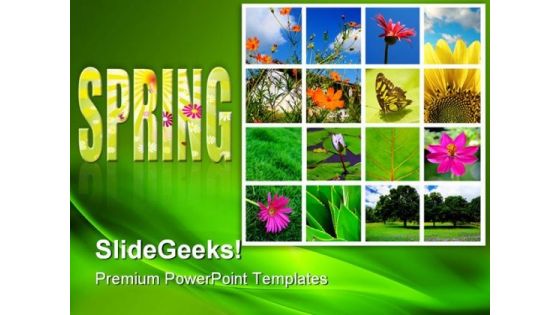 Spring And Nature Collage Beauty PowerPoint Templates And PowerPoint Backgrounds 0811