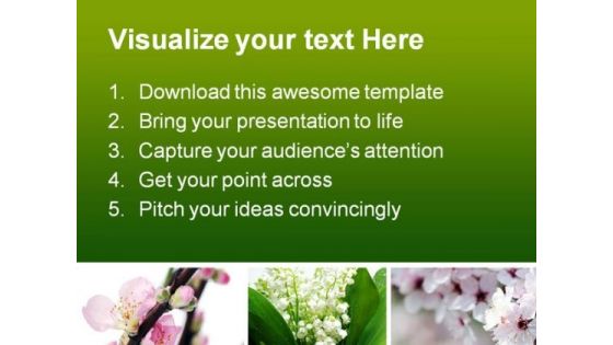 Spring Flowers Beauty PowerPoint Template 0810