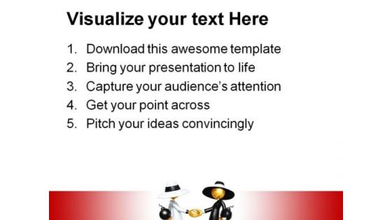 Spy Games Handshake PowerPoint Themes And PowerPoint Slides 0811