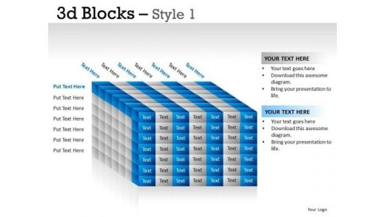 Square 3d Blocks 1 PowerPoint Slides And Ppt Diagram Templates