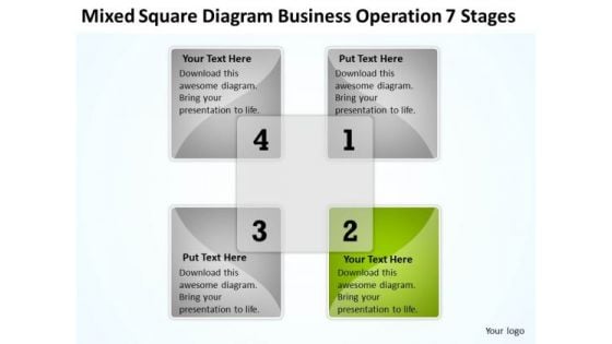 Square Diagram Business Operation 7 Stages Ppt Best Plan Template PowerPoint Templates