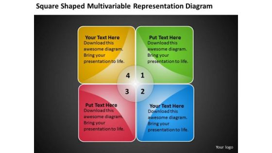 Square Shaped Multivariable Representation Diagram Ppt Small Business Ideas PowerPoint Templates