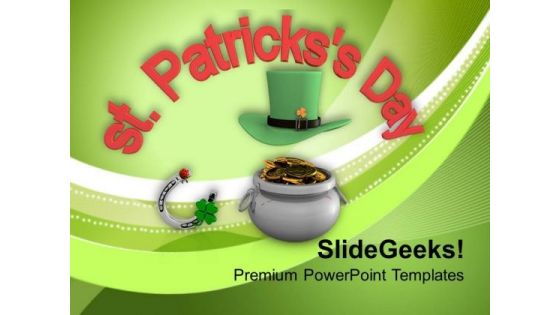 St Patricks Day Global Celebration With Symbols PowerPoint Templates Ppt Backgrounds For Slides 0213