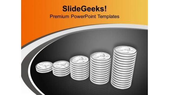 Stack Of Coins Financial Savings PowerPoint Templates Ppt Backgrounds For Slides 0313