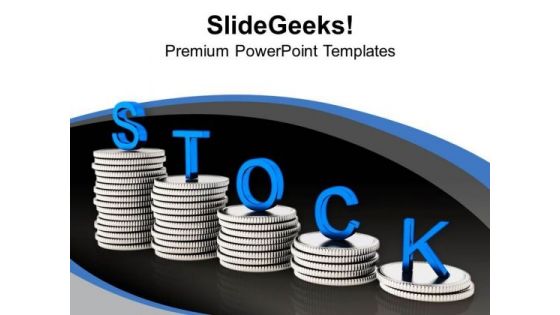 Stack Of Coins With Stock Currency PowerPoint Templates Ppt Backgrounds For Slides 0313