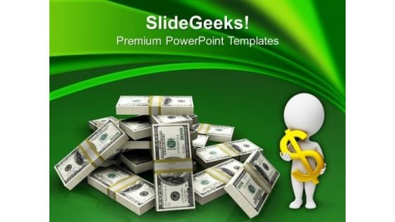 Stack Of Dollars Money Finance PowerPoint Templates Ppt Backgrounds For Slides 1212