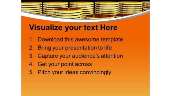 Stack Of Golden Coins Business PowerPoint Templates Ppt Backgrounds For Slides 0113
