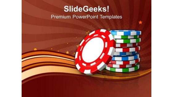 Stack Of Poker Chips Game PowerPoint Templates Ppt Backgrounds For Slides 0113