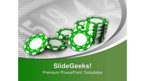 Stack Of Poker Chips In Casino PowerPoint Templates Ppt Backgrounds For Slides 0513