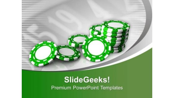 Stack Of Poker Chips In Casino PowerPoint Templates Ppt Backgrounds For Slides 0513