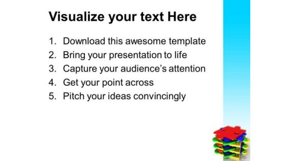 Stack Of Puzzles Pieces Business Concept PowerPoint Templates Ppt Backgrounds For Slides 0313 Slide03