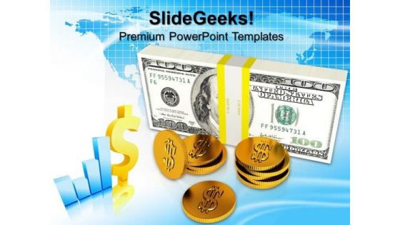 Stack Of Us Currency Money PowerPoint Templates And PowerPoint Themes 0912