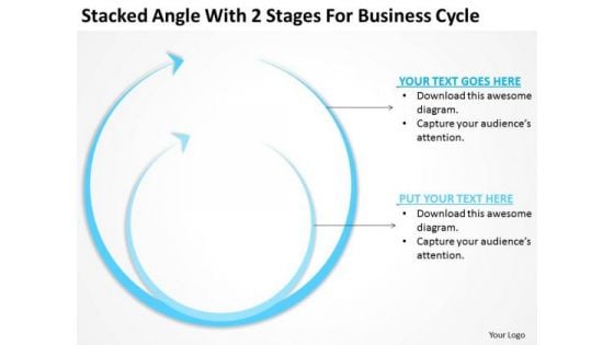 Stacked Angle With 2 Stages For Business Cycle Ppt Plan Assistance PowerPoint Slides