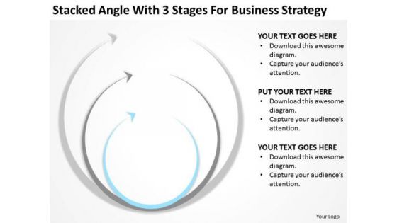 Stacked Angle With 3 Stages For Business Srategy Ppt Model Plans PowerPoint Slides