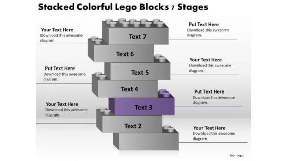 Stacked Colorful Lego Blocks 7 Stages Business Plan PowerPoint Slides Stacked Colorful Lego Blocks 7 Stages Business Plan PowerPoint Slides