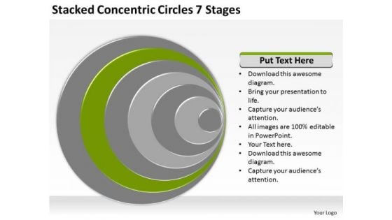 Stacked Concentric Circles 7 Stages Ppt Business Plan Writing PowerPoint Templates