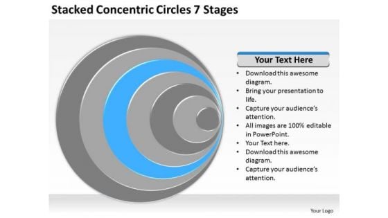 Stacked Concentric Circles 7 Stages Ppt Example Business Plan PowerPoint Slides