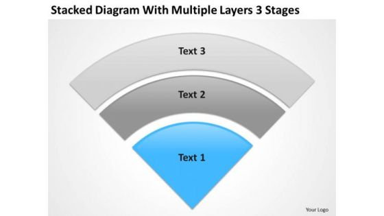 Stacked Diagram With Multiple Layers 3 Stgaes Business Plan PowerPoint Templates