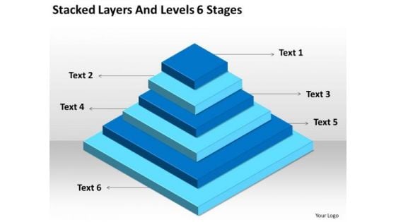 Stacked Layers And Levels 6 Stages Ppt Create Business Plan Free PowerPoint Slides