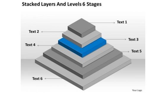 Stacked Layers And Levels 6 Stages Ppt Internet Business Plan PowerPoint Slides
