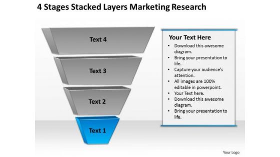Stacked Layers Marketing Research Creating Business Plan Step By PowerPoint Templates