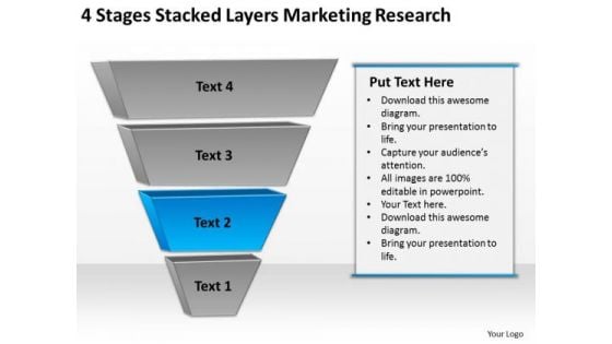 Stacked Layers Marketing Research Putting Together Business Plan PowerPoint Templates