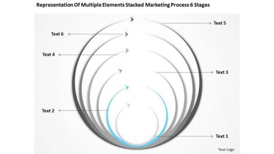 Stacked Marketing Process 6 Stages Ppt Business Plan PowerPoint Templates