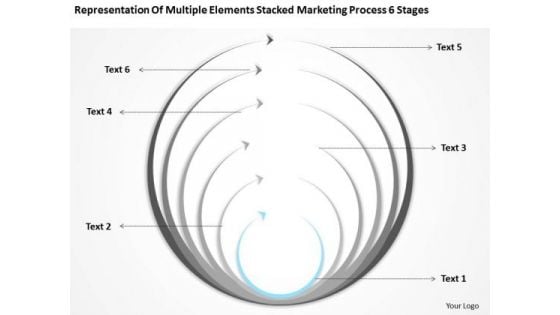 Stacked Marketing Process 6 Stages Ppt Real Estate Business Plan Examples PowerPoint Templates