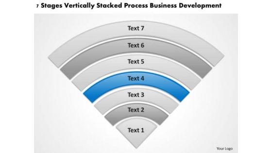 Stacked Process Business Deveopment Ppt Plans Online PowerPoint Templates