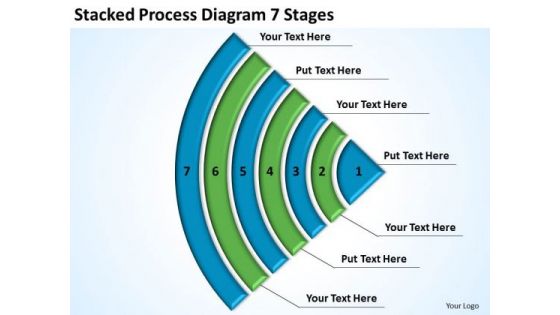 Stacked Process Diagram 7 Stages Business Plan Template Word PowerPoint Templates