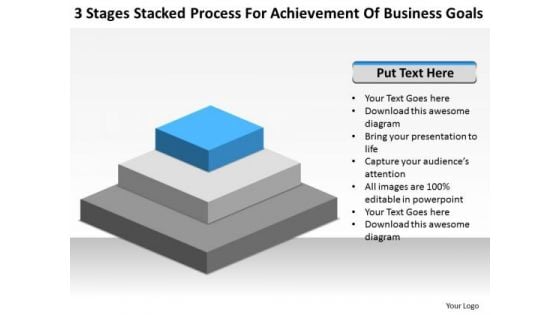 Stacked Process For Achievement Of Business Goals Ppt Software Plan PowerPoint Slides