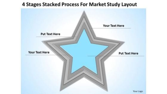 Stacked Process For Market Study Layout Ppt Business Plan Example PowerPoint Slides