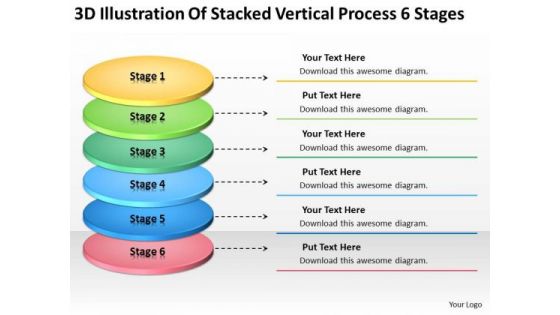 Stacked Vertical Process 6 Stages How To Construct Business Plan PowerPoint Slides