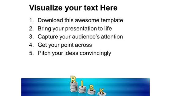Stacks Of Coins With Word Risk PowerPoint Templates And PowerPoint Themes 0912 Slide03
