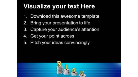 Stacks Of Coins With Word Risk PowerPoint Templates And PowerPoint Themes 0912 Slide02