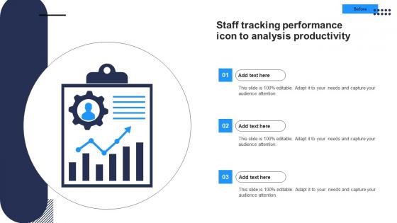 Staff Tracking Performance Icon To Analysis Productivity Topics Pdf