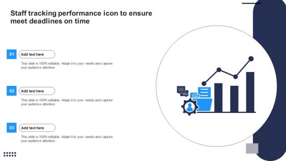 Staff Tracking Performance Icon To Ensure Meet Deadlines On Time Background Pdf