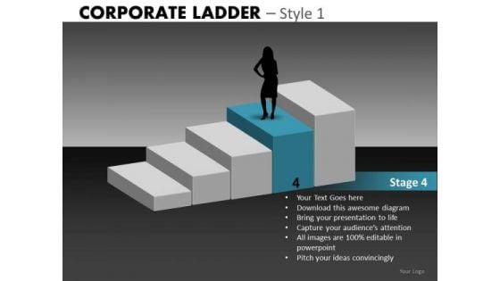 Stage 4 Of 5 Business Steps PowerPoint Templates