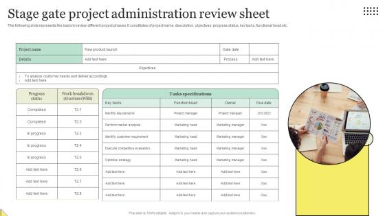 Stage Gate Project Administration Review Sheet Portrait Pdf